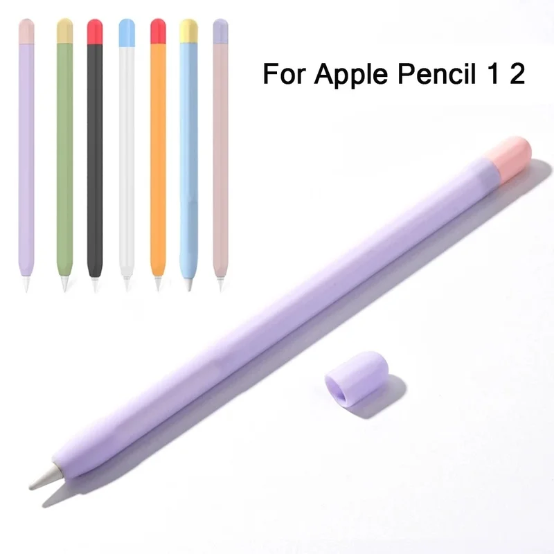 

Stylus Cover Silicone Pen Case for Pencil 1 2 Color Matching Protective Non-slip Anti-fall IPad