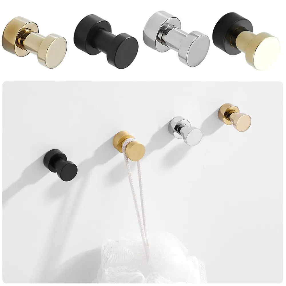 Creative Brass Self-Adhesive Keys Holder Bathroom Kitchen Wall Hanger Robe Hook Hanging Rack For Clothes Bag Hat