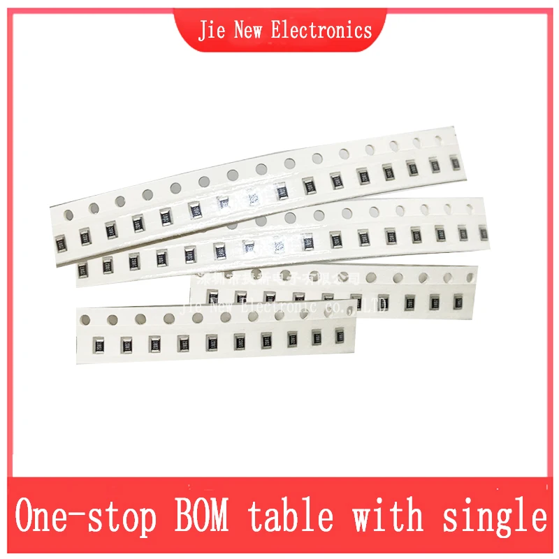 100PCS 1206 SMD Resistor 5% 0R-10M 0.1R 0.5R 1R 10R 4.7R 1K 5.1K 10K 22K 68K 100K 220K 470K 1M 2.2M 4.7M 8.2M 1/4W