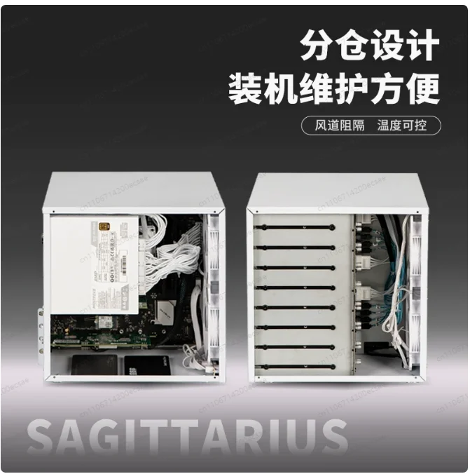 8-Bay NAS Chassis – Supports ATX PSU, MATX Motherboard & Full-Height PCIe for Storage Server Builds