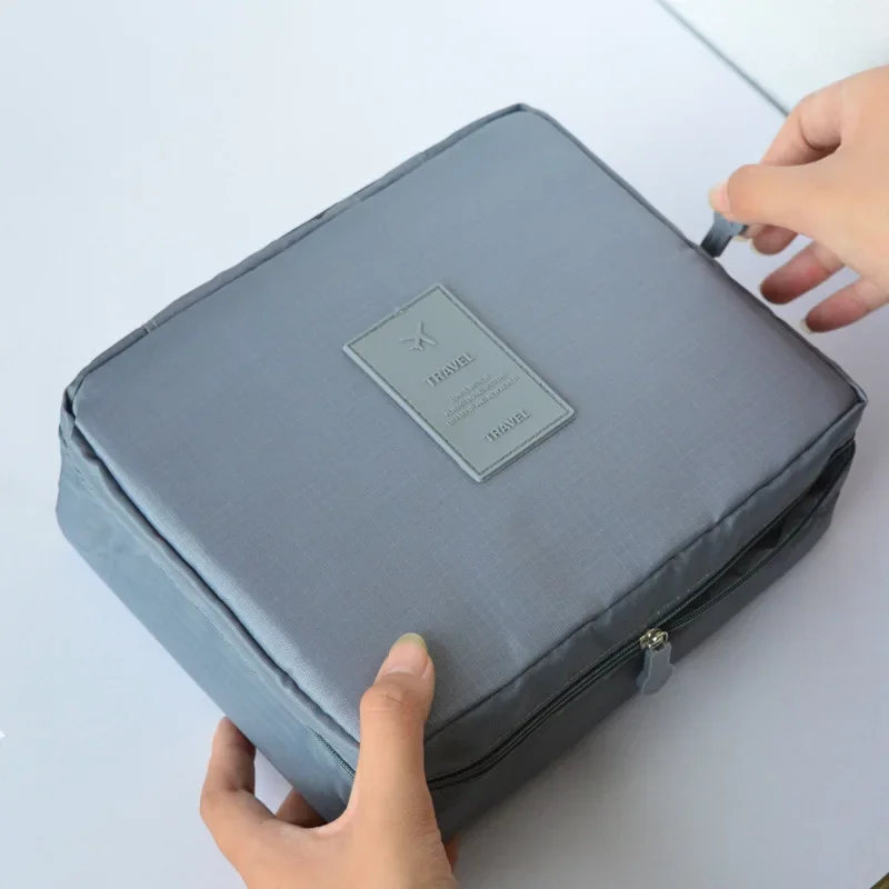 حقيبة غسيل بسيطة مربعة كورية للمكياج حقيبة مستحضرات تجميل نسائية للسفر منظم سفر شخصي مستحضرات التجميل حقائب نسائية على العرض