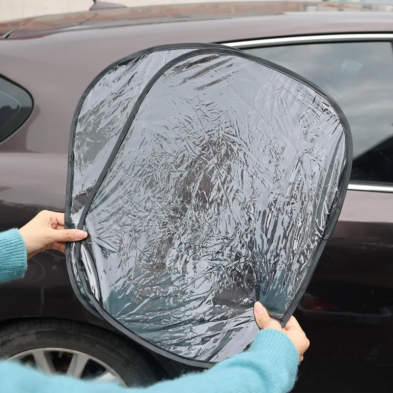 Picture 3: 53x32cm Car Front Rear Window Sunshade Static Cling Auto Side Sun Visor Blind Heat Insulation UV Protection Shield Cover Part