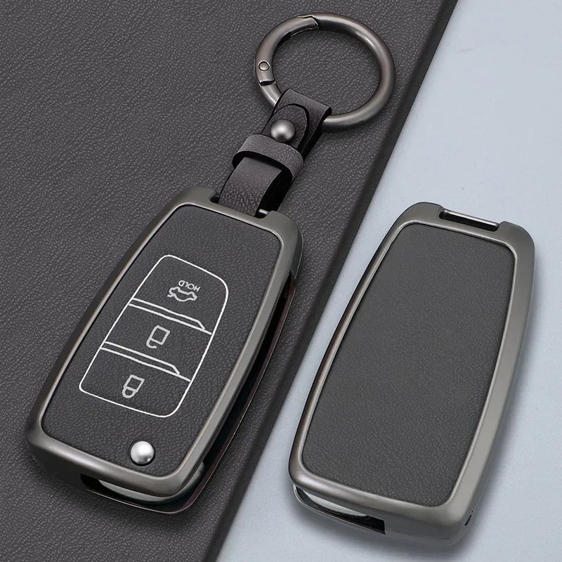 

Car Key Case Cover For Hyundai Sonata Solaris Solarium 2017 2018 2019 2020 Fe Verna Tucson I35 I40 Genesis Shell Fob Holder