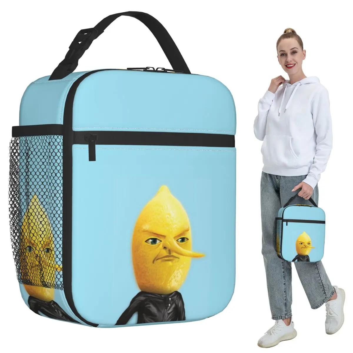 

Earl Of Lemongrab Insulated Lunch Bag for Kids School Cooler Thermal Food Box Tote Leakproof Lunch Boxes Container