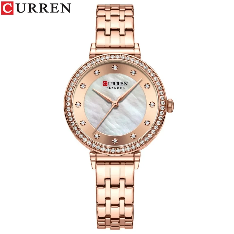 Curren 9087   Fashion Women's  Quartz   Casual   Steel Belt Watch