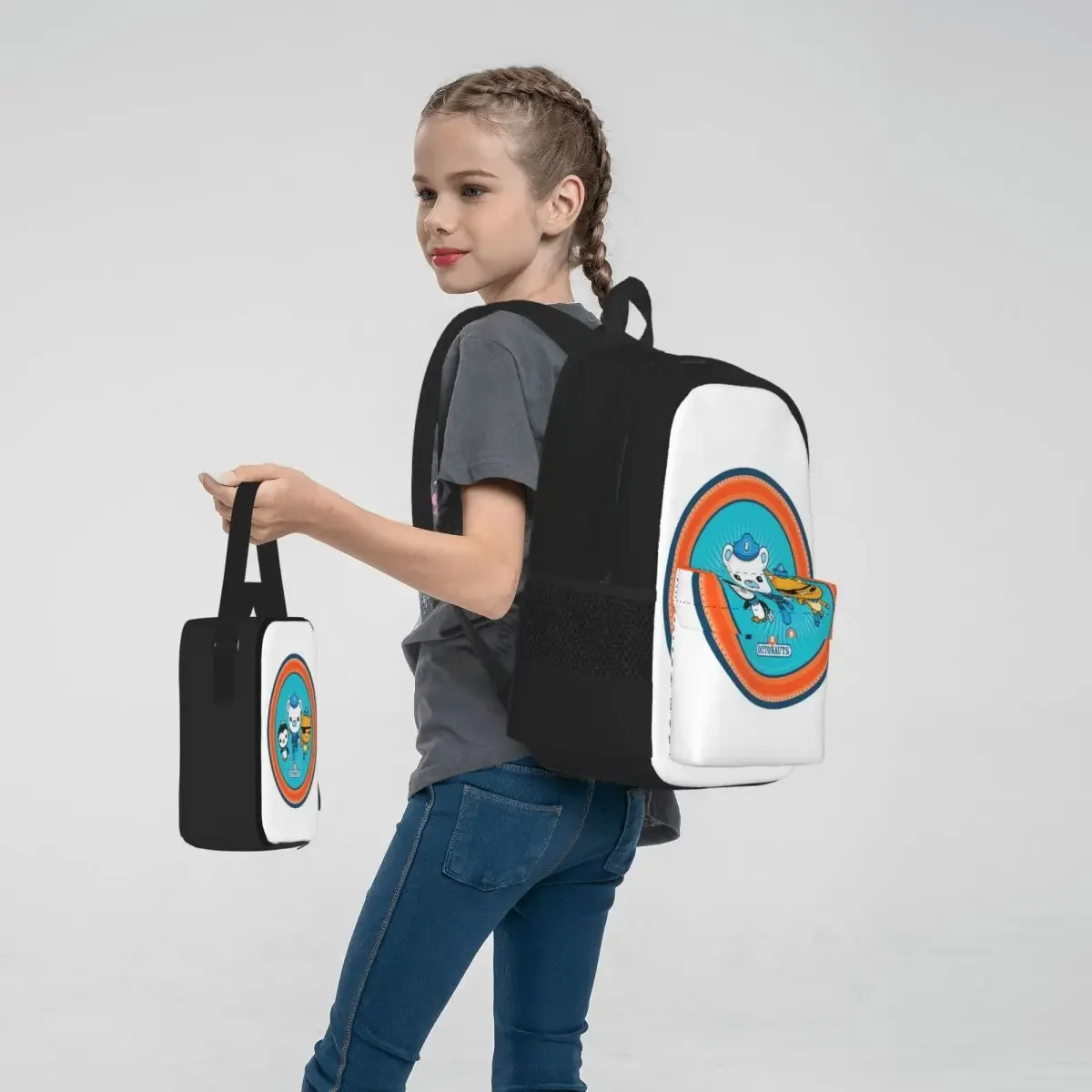 Kid Kwazii The Octonauts Plecaki Chłopcy Dziewczęta Bookbag Studenci Torby szkolne Plecak dziecięcy Torba na lunch Torba na długopis Trzyczęściowy zestaw