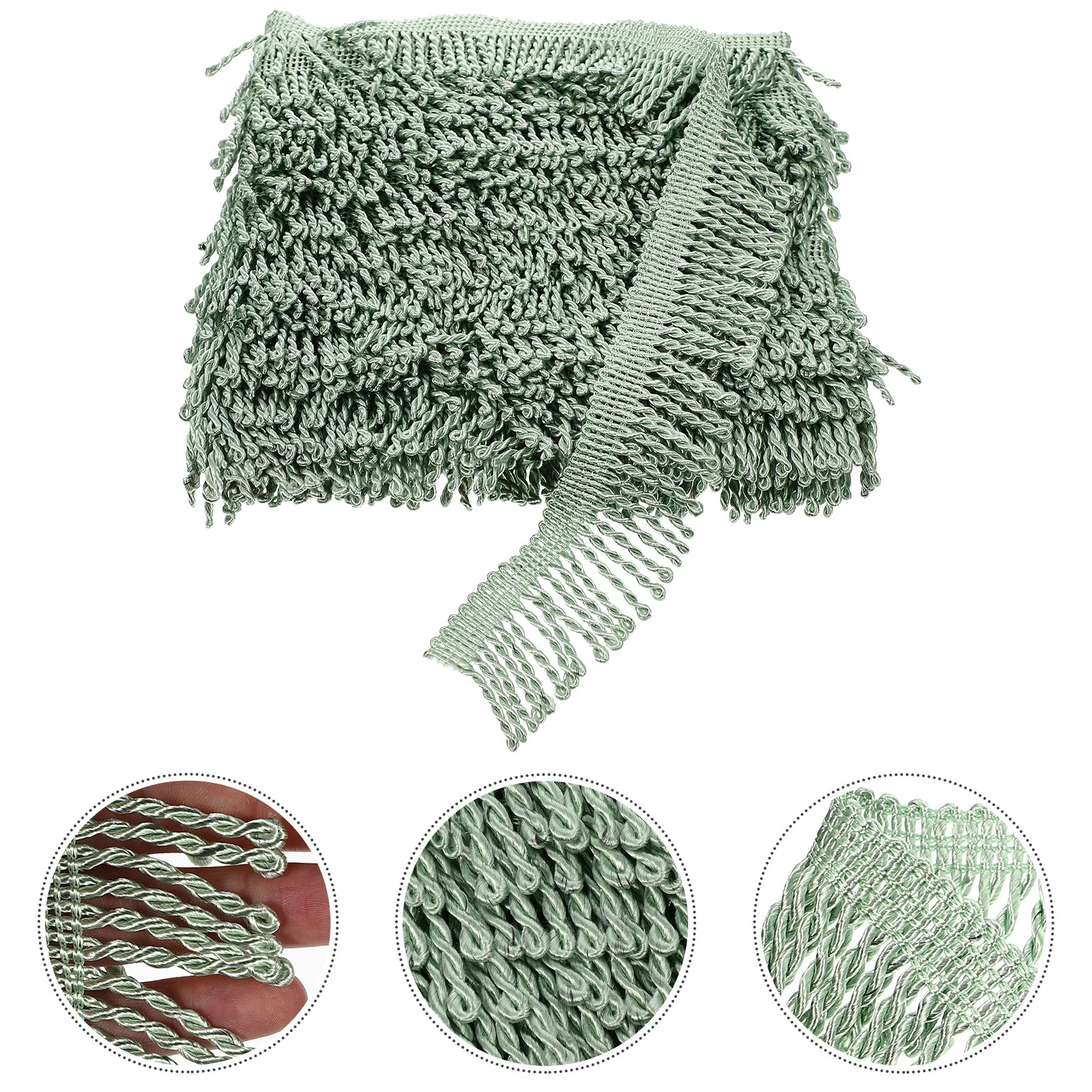 

Fringed Trim Tassel Trim Elegant Polyester Silk Fringe Decoration for Curtains Sofa DIY Sewing Craft Home Interior Accents