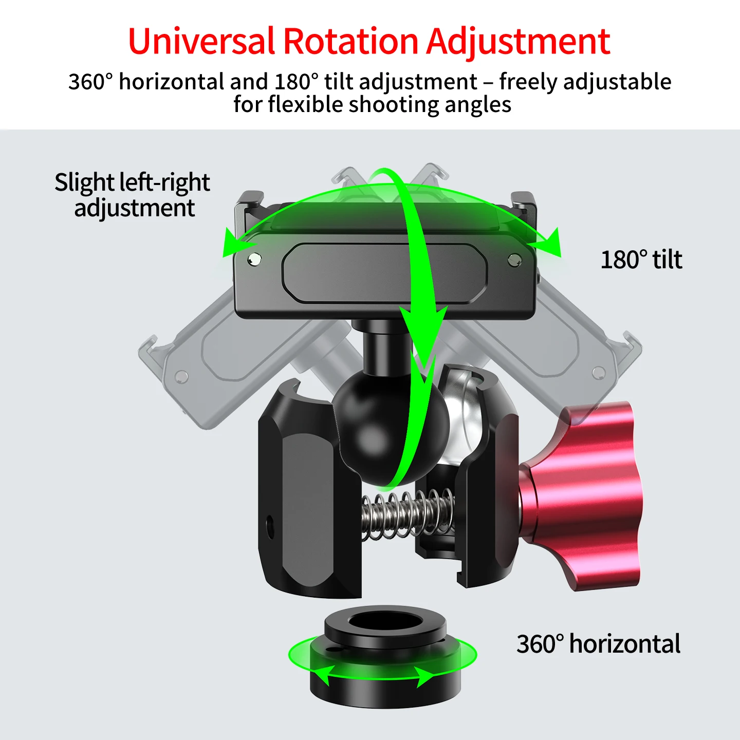 17mm Kugelkopf Magnetische Schnellverschluss-Halterung für DJI Osmo Action 6/5/4/3/Nano 360 ° Verstellbare Klemme 1/4" ARRI-Befestigung – Detail 6