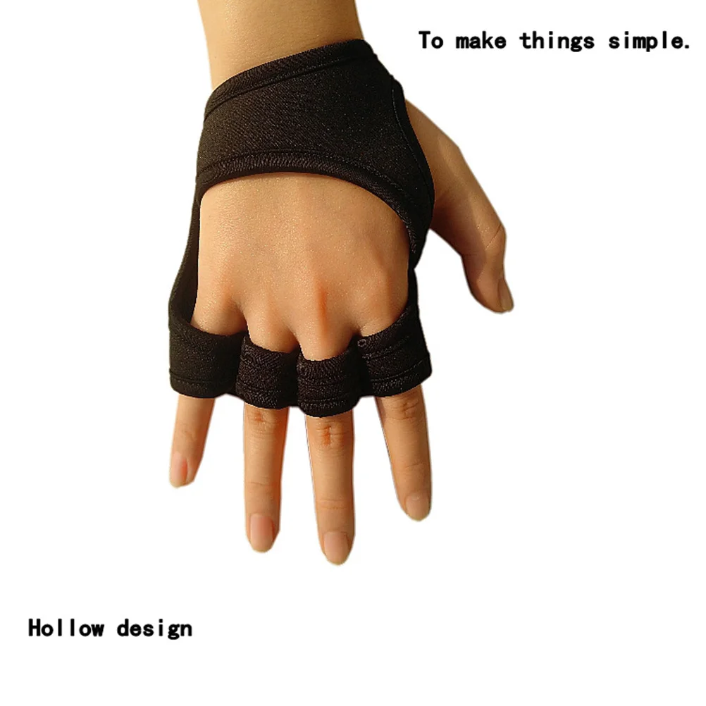 

Gym Gloves Men Women Weight Lifting Black Size Xl Non-Slip Silicone Fingerless Half Gloves Padded Wrist Strap Palm Protection