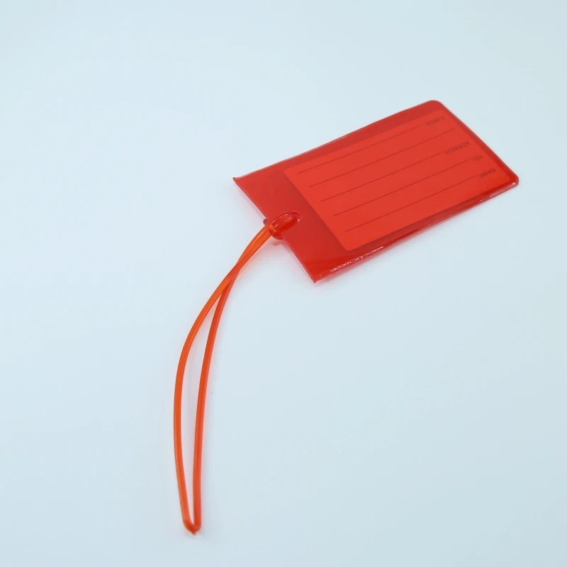 100PCS Eco-friendly Luggage Tag Plastic Loop PVC Worm Straps Comply with US Standards 15 Colors