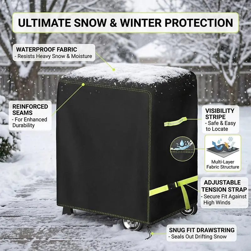 420D Oxford BBQ Cover -Outdoor Waterproof Grill Cover All-Season Universal,UV Resistant Heavy Duty Carbon Grill Protective Cover