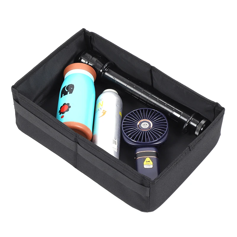 

For Fiat 500 2023 Oxford Cloth Black Car rear seat bottom storage box car interior modification accessories 1Pcs