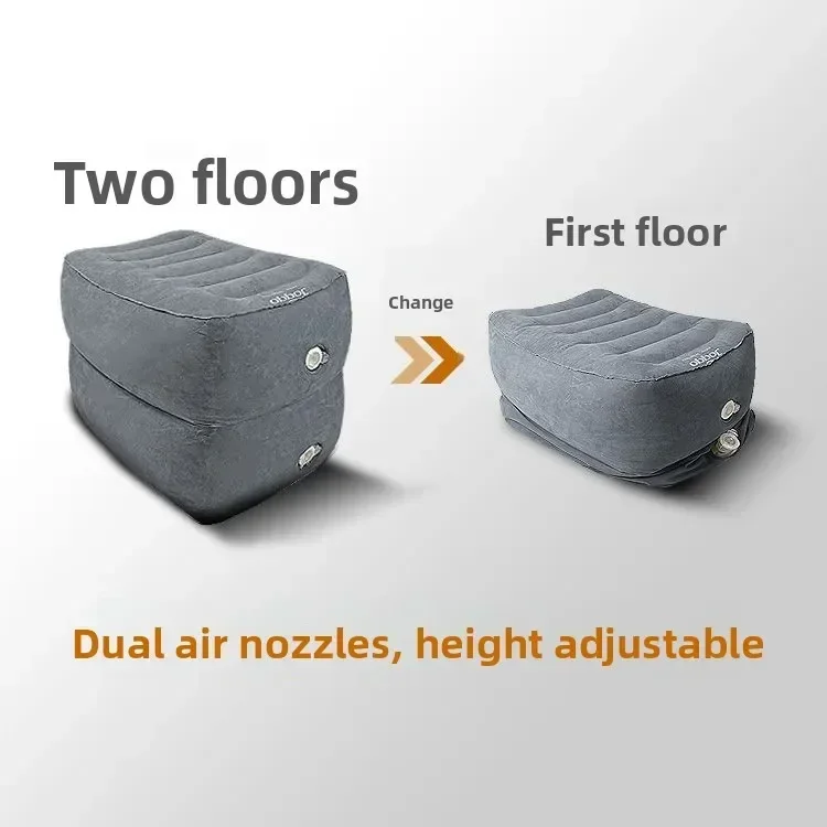 Durable Car Inflatable Bed Self-driving Travel Rest Sleeping Mat Rear Universal Pedal Leg Stool Three Sizes