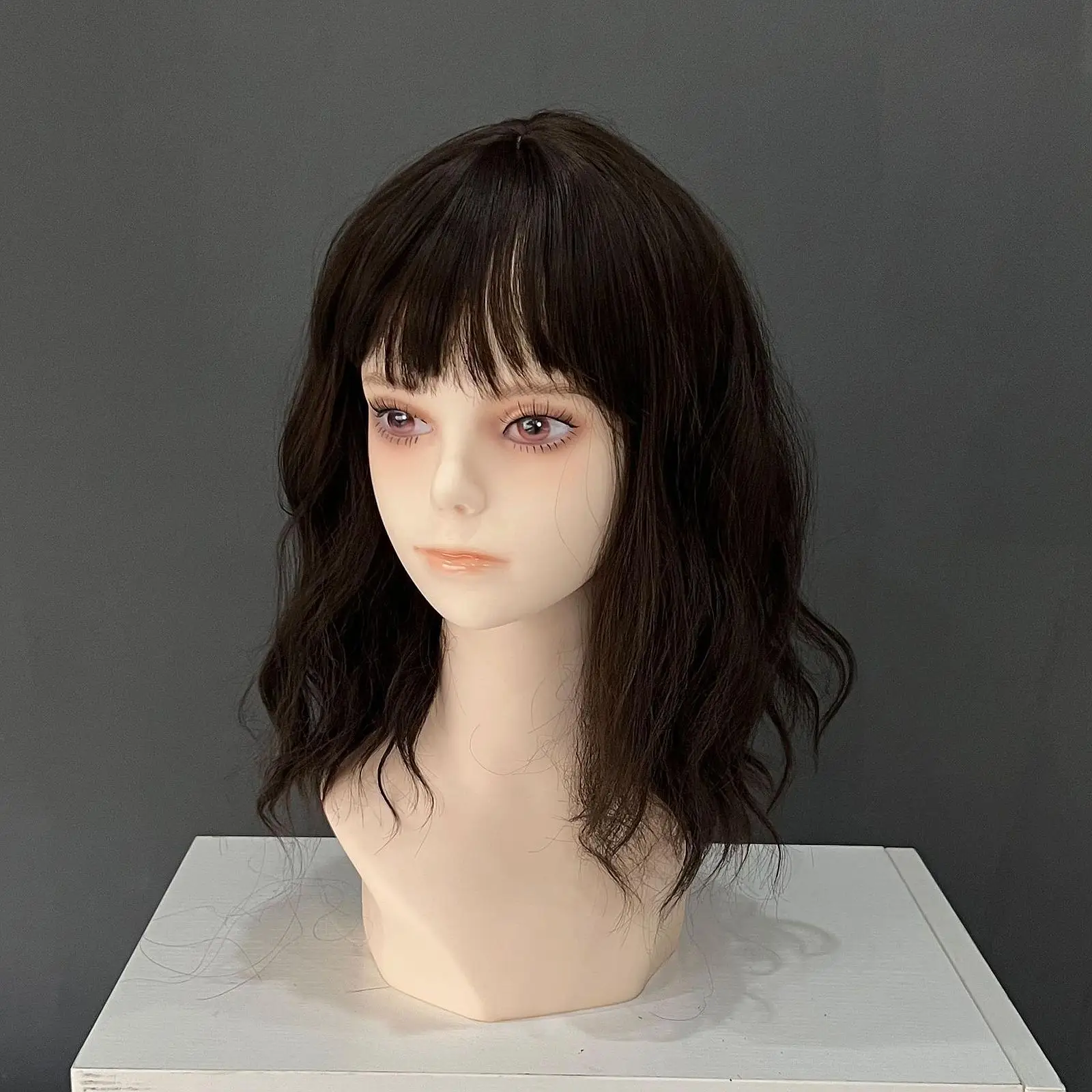 

Mannequin Head with Shoulder Anime Mannequin Head Lightweight Making Styling Wig Holder Cosmetology for Cap Wig Making
