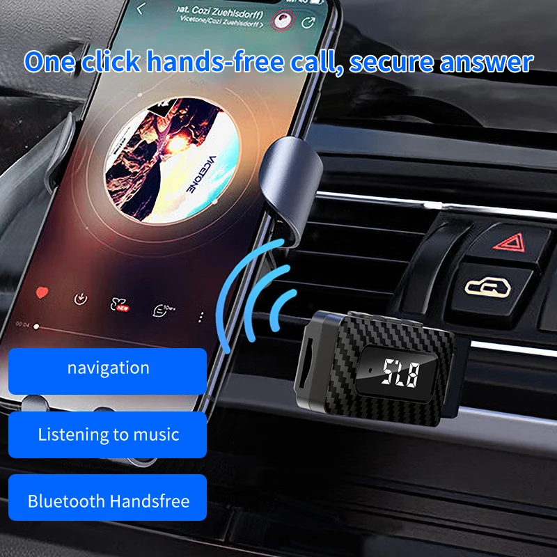 Bluetooth Car Adapter Wireless FM Transmitter Bluetooth Receiver Wireless Adapter Stereo Audio Input Output For Truck Auto