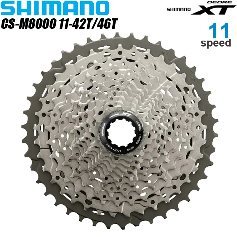 SHIMANO XT M8000 Cassette 11S MTB Bike Freewheel 11-42T 11-46T 11 Speed Cassette Sprocket Mountain Bike Bicycle 11V Bike Parts