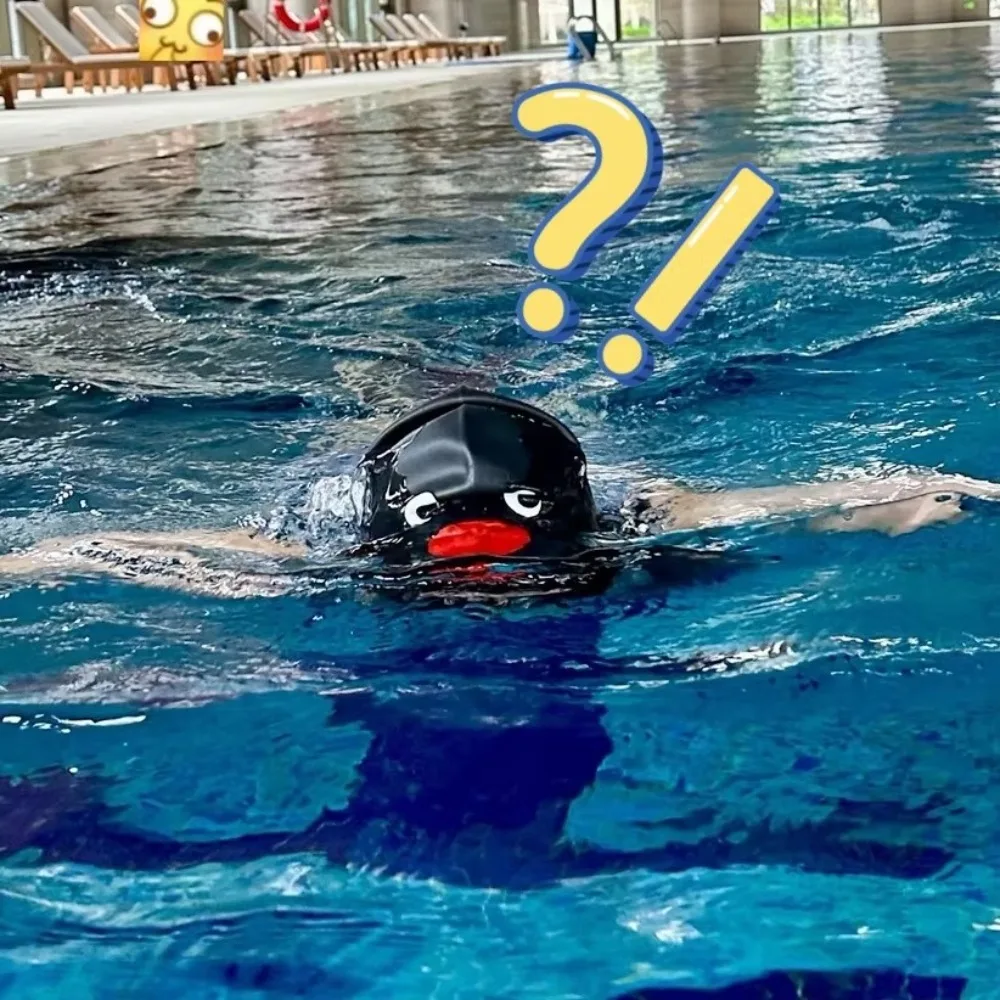 

Новая эластичная шапочка для плавания, милая мультяшная увеличенная силиконовая шапочка для плавания, водонепроницаемая, удобная, безопасная шапочка для плавания