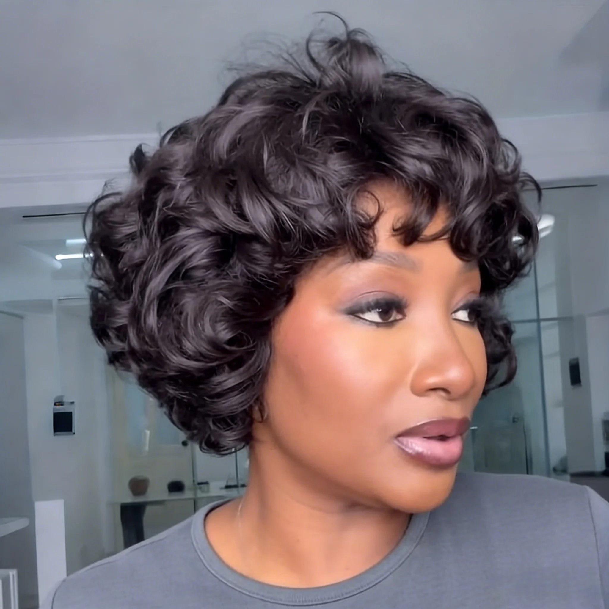 Short Pixie Cut Brazilian Human Hair Wig