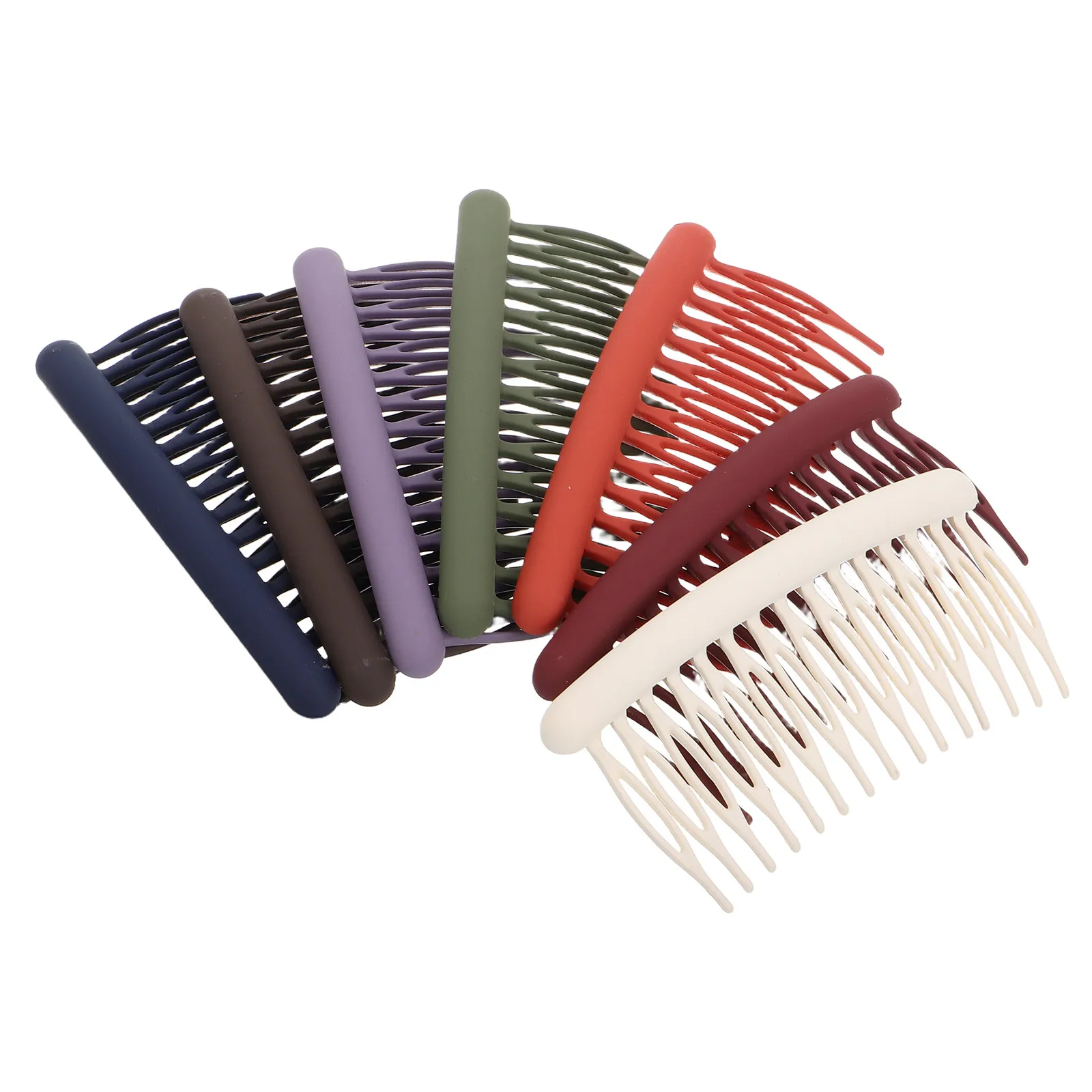 

8Pcs Frosted Small French Side Combs Hairpins for Women Matte Finish Fine Hair Styling Accessories Hair Clips Daily Bridal Party