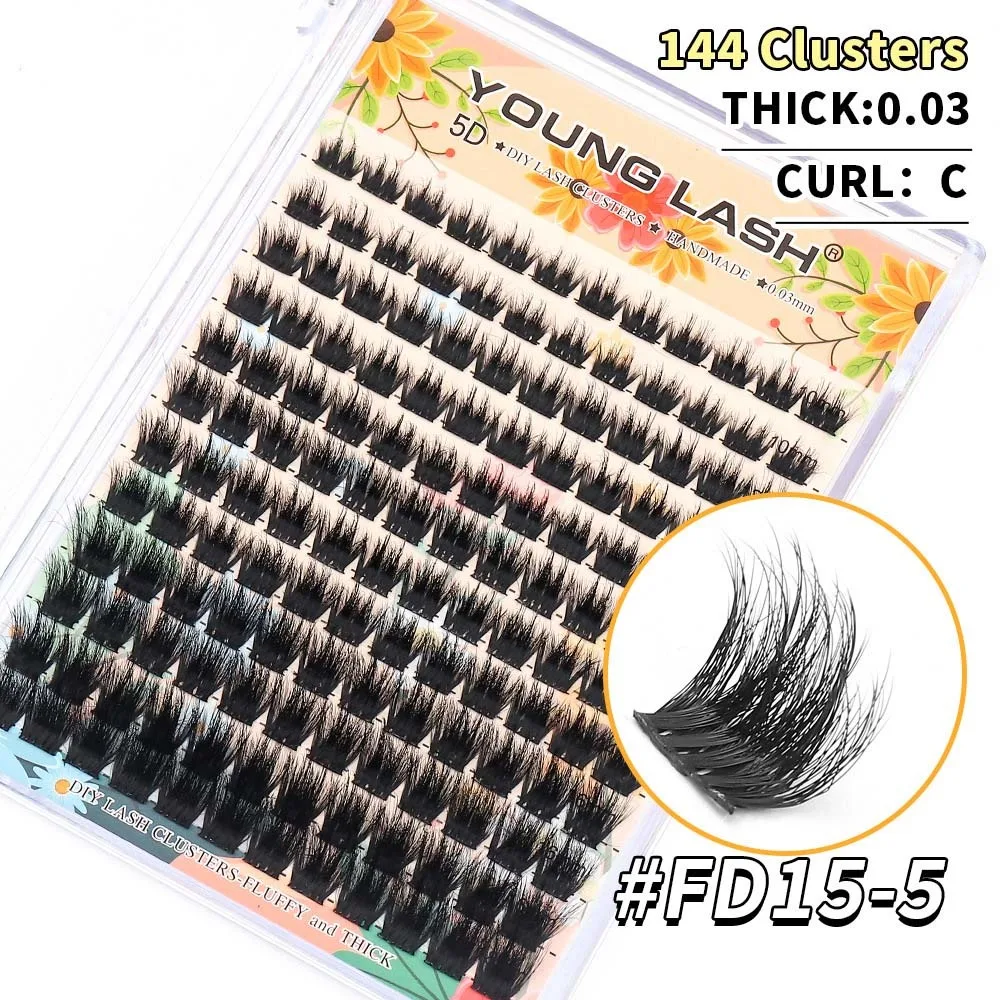 

Segmented C Curl False Eyelashes DIY 10-18mm Individual Cluster Eyelashes Large Capacity Natural Eyelashes Extensions