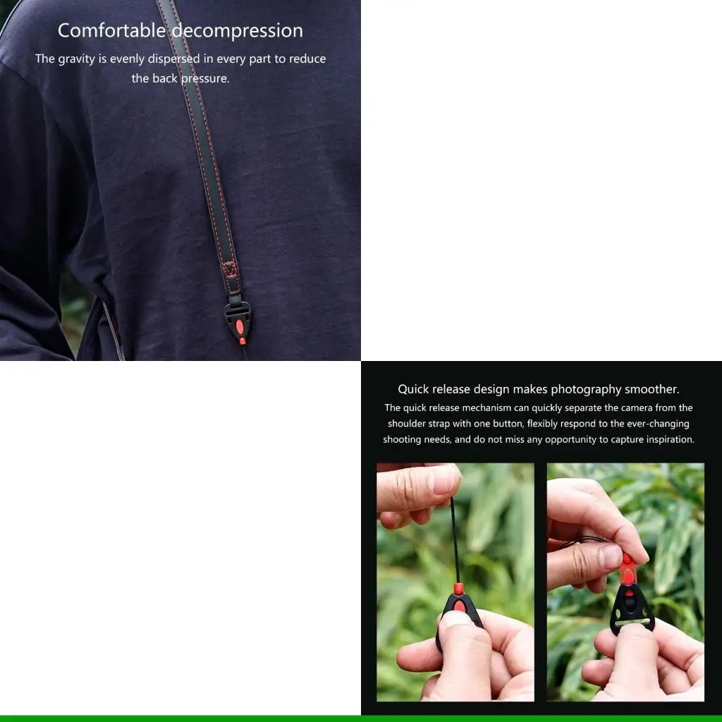 U55C Quick Release Camera Strap Heavy Duty Harness Belt for GR2, GR3, GR3X Cameras Instantly Detachment Design