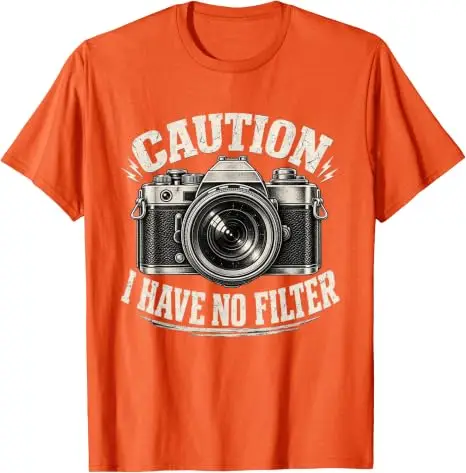Vorsicht, ich habe keinen Filter – Lustiges Retro-Kamera-Fotografie-T-Shirt Y2k für professionelle Fotografen, Persönlichkeits-Outdoor-Kleidung T-Shirt – Detail 14