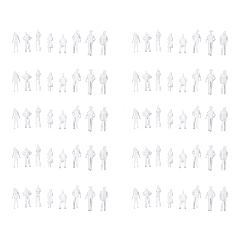 

A19F-1000PCS Figures 1: 75 Scaled Models Train Building People For Layout