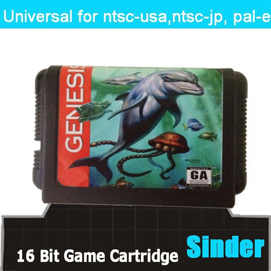 بطاقة ألعاب Ecco The Tides of Time 16bit MD لمحرك Sega Mega لنظام Genesis