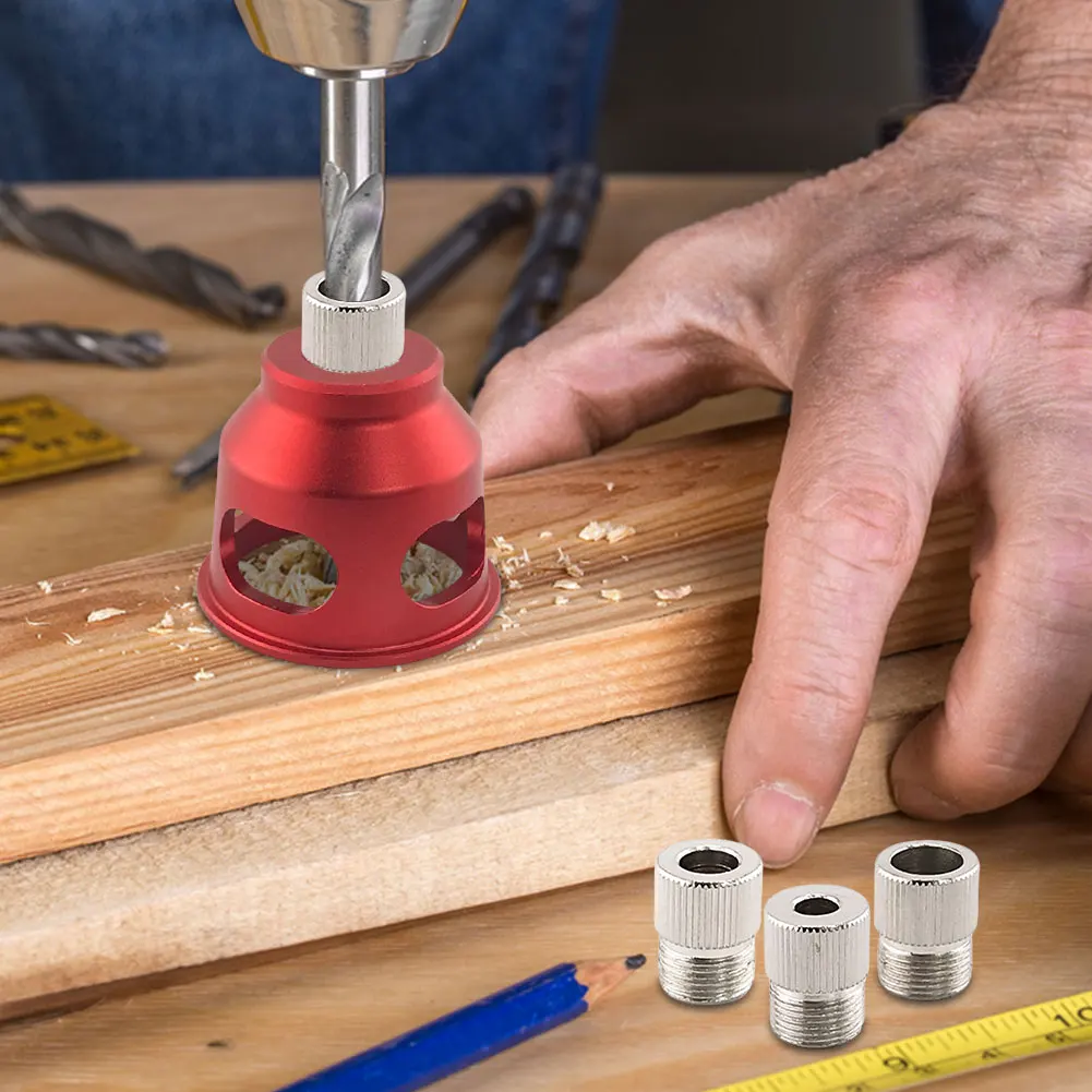 

Vertical Punching Locator W/ 2-10 MM Drill Bushing Right Angle Drill Hole Guide for Round Dowel Splicing Drilling Tools