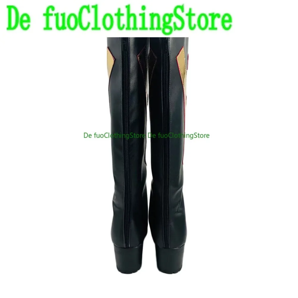 Defuo Arknights Playwright 코스프레 신발 애니메이션 퍼포먼스 부츠 애니메이션 게임 롤 플레잉 신발 및 부츠 할로윈 파티