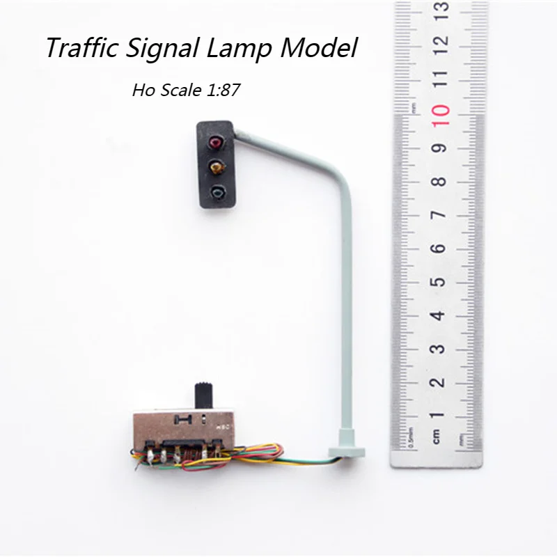 Skala HO 1:87 miniaturowy pociąg kolejowy sygnalizacja świetlna 3V sygnalizacja świetlna DIY modelowanie układu