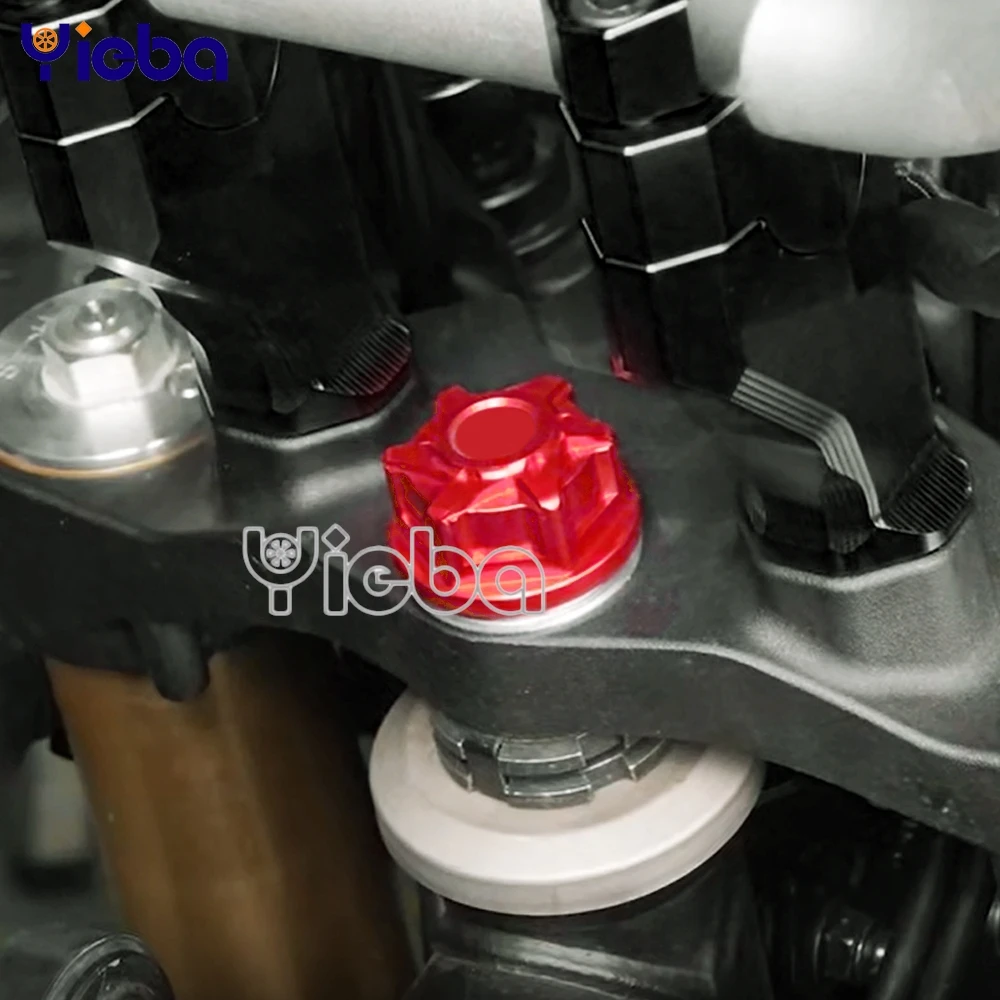 

For YAMAHA MT-09 MT09 TRACE/ABS 2014~2017 2018 2019 2020 TRACER 900 GT YZF R7 2022 2023 Motorcycle Steering Stem Nut Screw cover