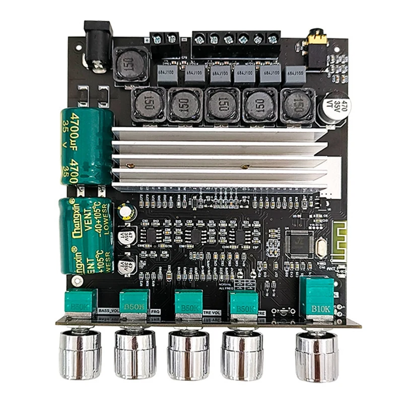 

ZK-TB22 2.1 Channel Bluetooth Audio Power Amplifier Board TPA3116D2 50W+50W+100W Tweeter Subwoofer Adjustment Module