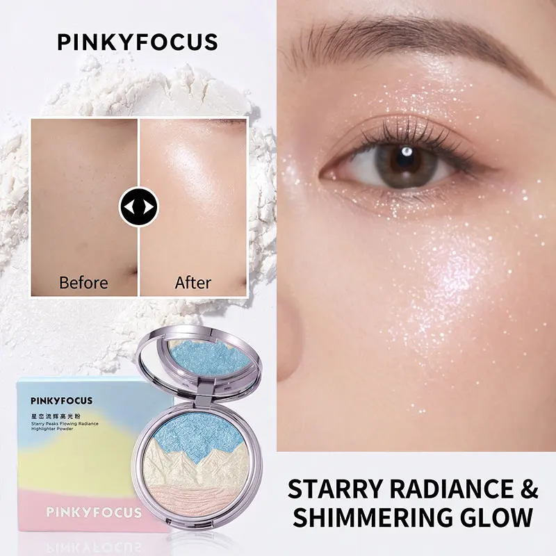 Pinkyfocus Galaxy Shimmer Highlighter Creamy Smooth Long Wear Dimensional Glow Makeup