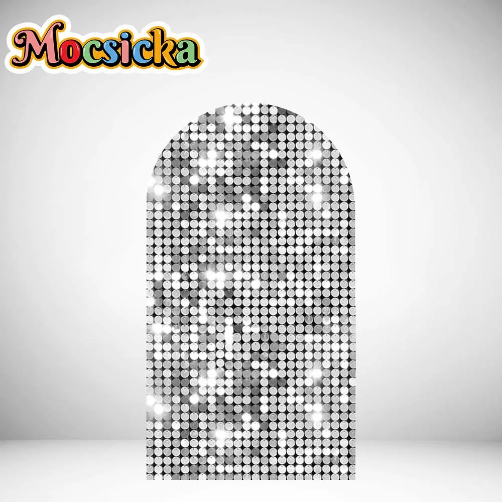 Glitter Double Sided Arch Cover Photography Background Boy Girl Birthday Party Decoration Supplies For Photo Studio Props