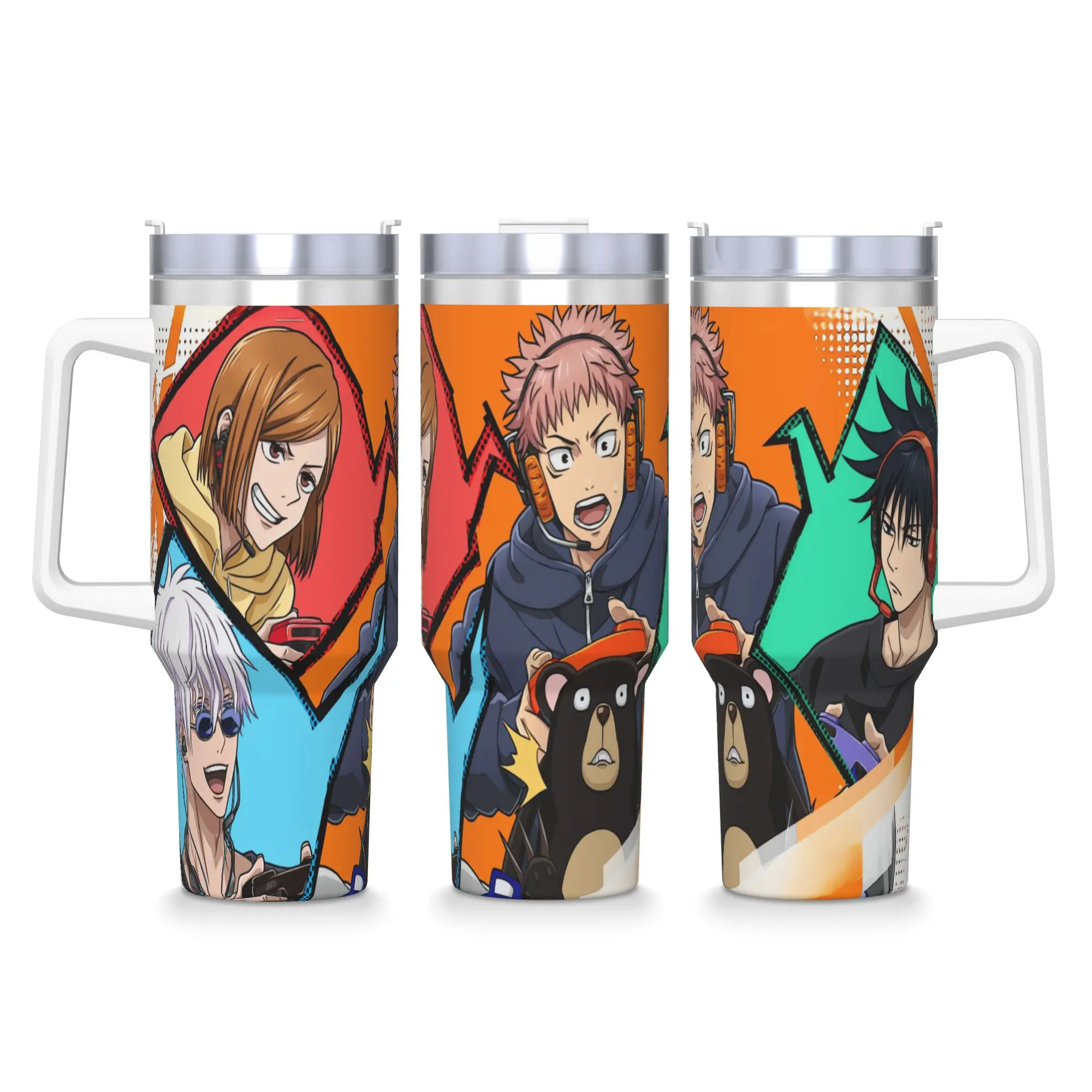 Stainless Steel Tumbler Anime Juju Characters Car Mugs With Straws  Travel Hot Drinks Water Bottle Insulated 40oz Thermal Mug