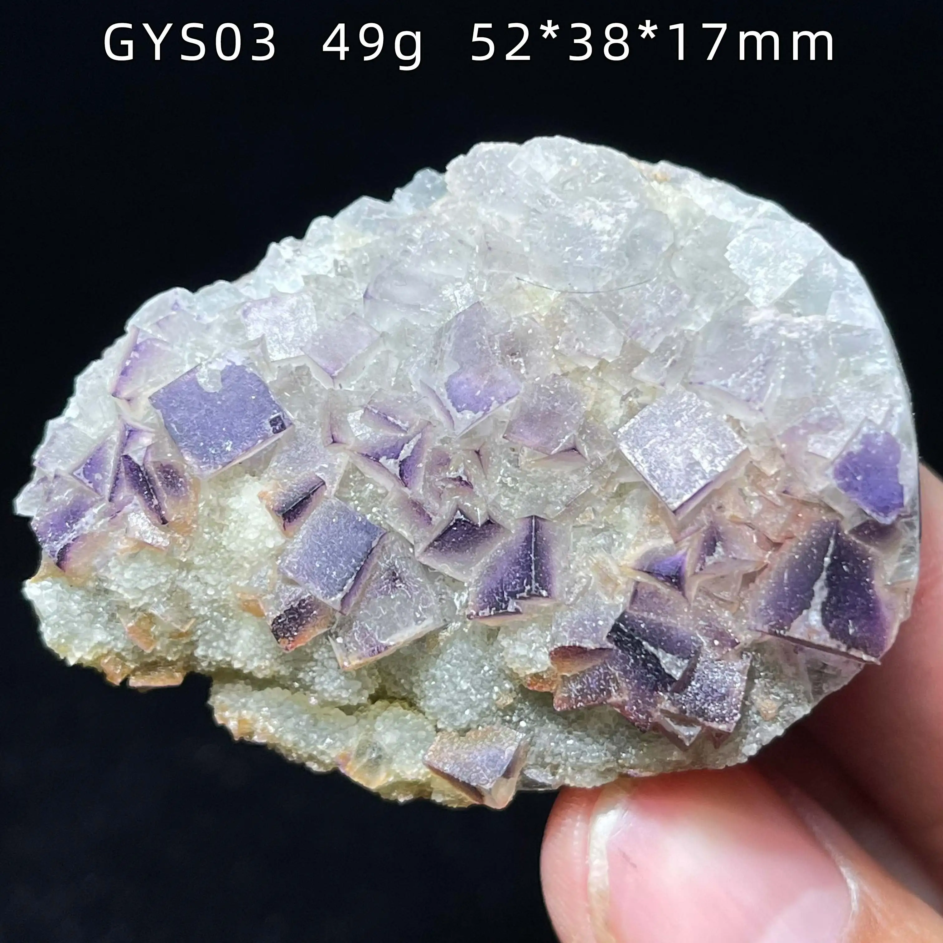 Natural fluorite Guizhou cubic purple fluorite cluster Mineral specimen Crystal quartz cluster healing stone home decoration