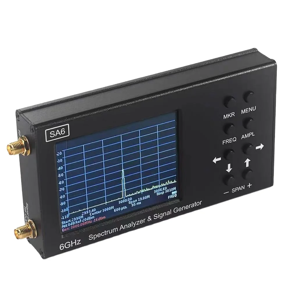 

SA6 Handheld Spectrum Analyzer Wi-Fi CDMA Lab 35-6200Mhz Wireless 6G Tester Sign Generator 6.2GHz With Touchscreen