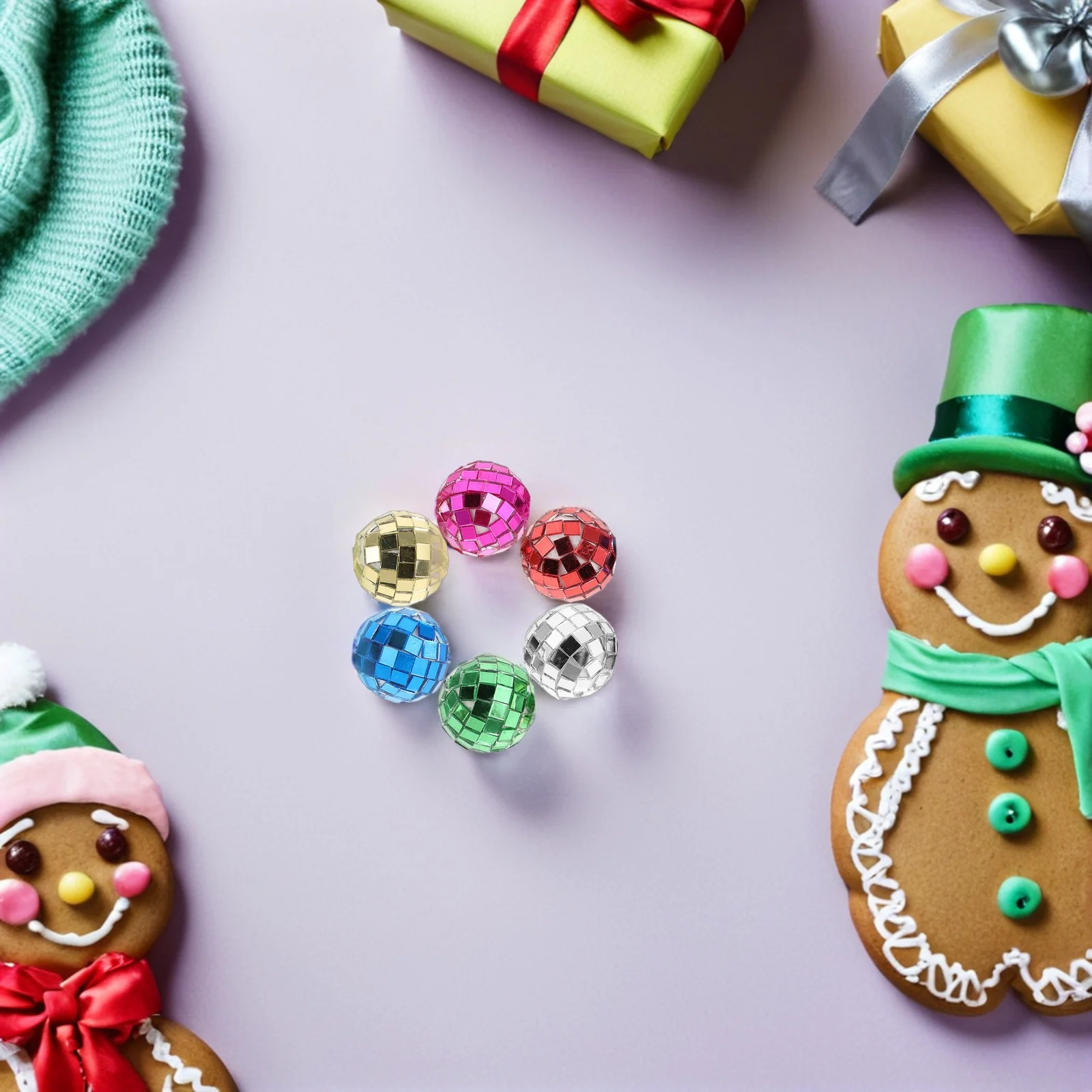 24 pezzi mini palline da discoteca a specchio 3 cm plastica riflettente scala 1:12 festa di Natale bar Ktv decorazioni natalizie mini palline da discoteca