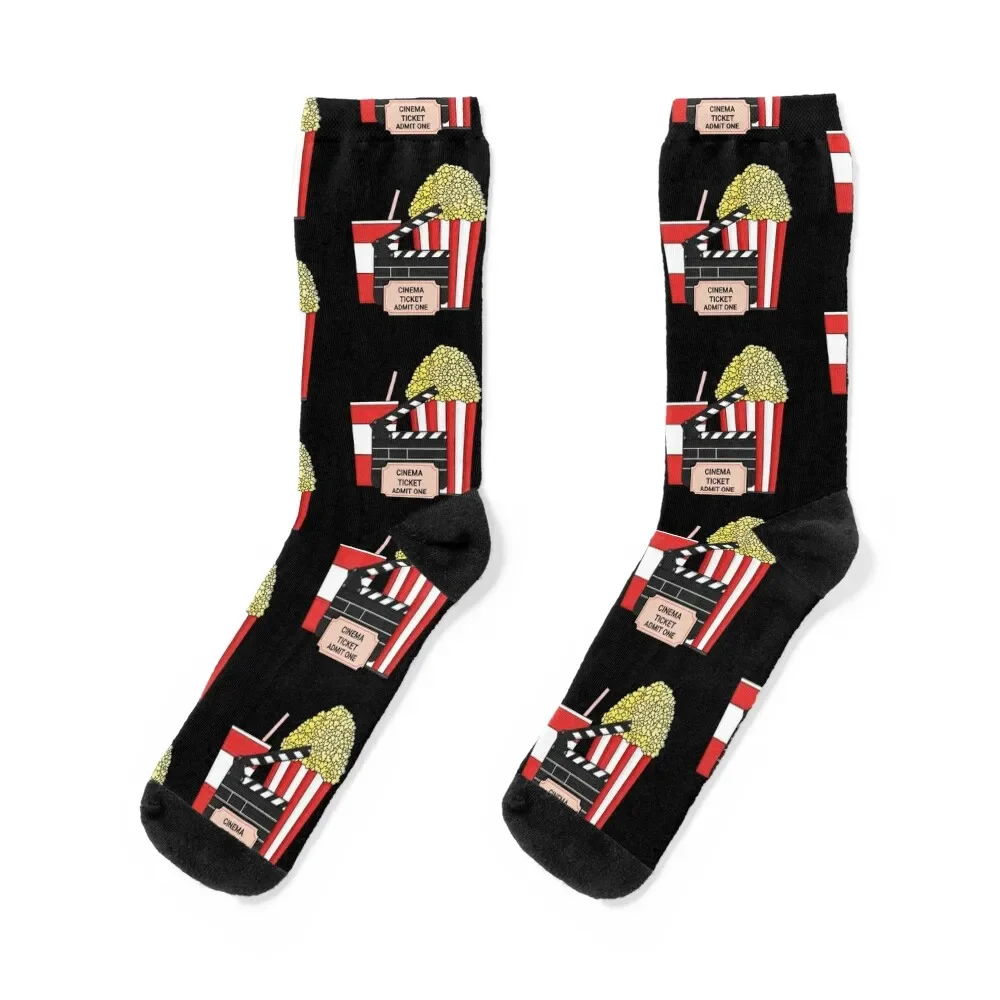 

Movie night cinema film lover pattern Socks designer gifts kawaii Men's Socks Luxury Women's
