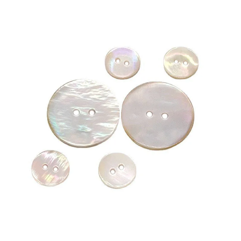 10 قطعة أزرار شل أورورا الطبيعية أم اللؤلؤ جولة 2 ثقوب زر للملابس البلوزات قميص أزرار أكمام DIY بها بنفسك لوازم الخياطة #4
