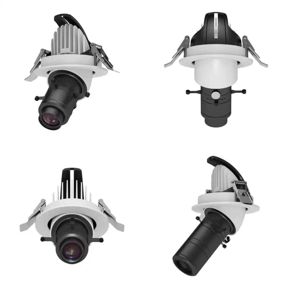 10W LED Track Light for 2700K 3000K 4000K Spotlight Zoomable Shapeable 4-Wire Rail Lighting for Museum Retail Store Gallery