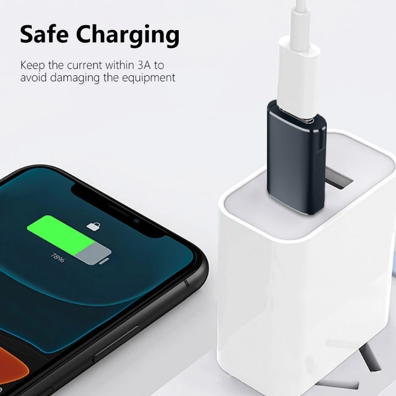 Portable Type C To USB3.0 Converter, Fast Data & Cable Type C Charging Connectors For Mobile Phones And Peripherals