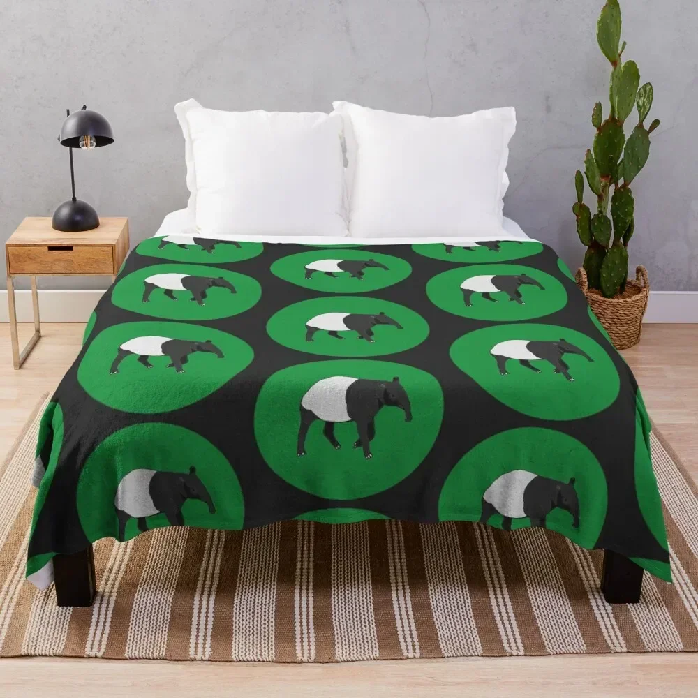 Malayan Tapir Throw Blanket Flannel Fashion Sofas bed plaid Blankets