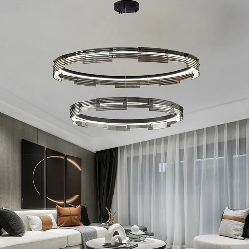 ضوء قلادة LED زجاجي إيطالي بسيط بتصميم عصري لغرفة المعيشة وغرفة الطعام ومصباح معلق زجاجي