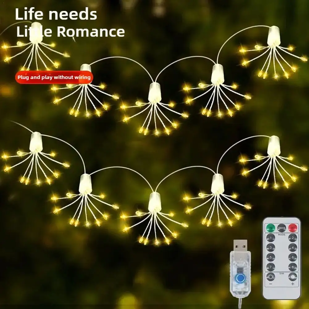 USB Fairy Lights 100/200 LEDs 8 Modes Dimmable Timer Function for Weddings Birthdays Christmas Holiday Ambiance Decor