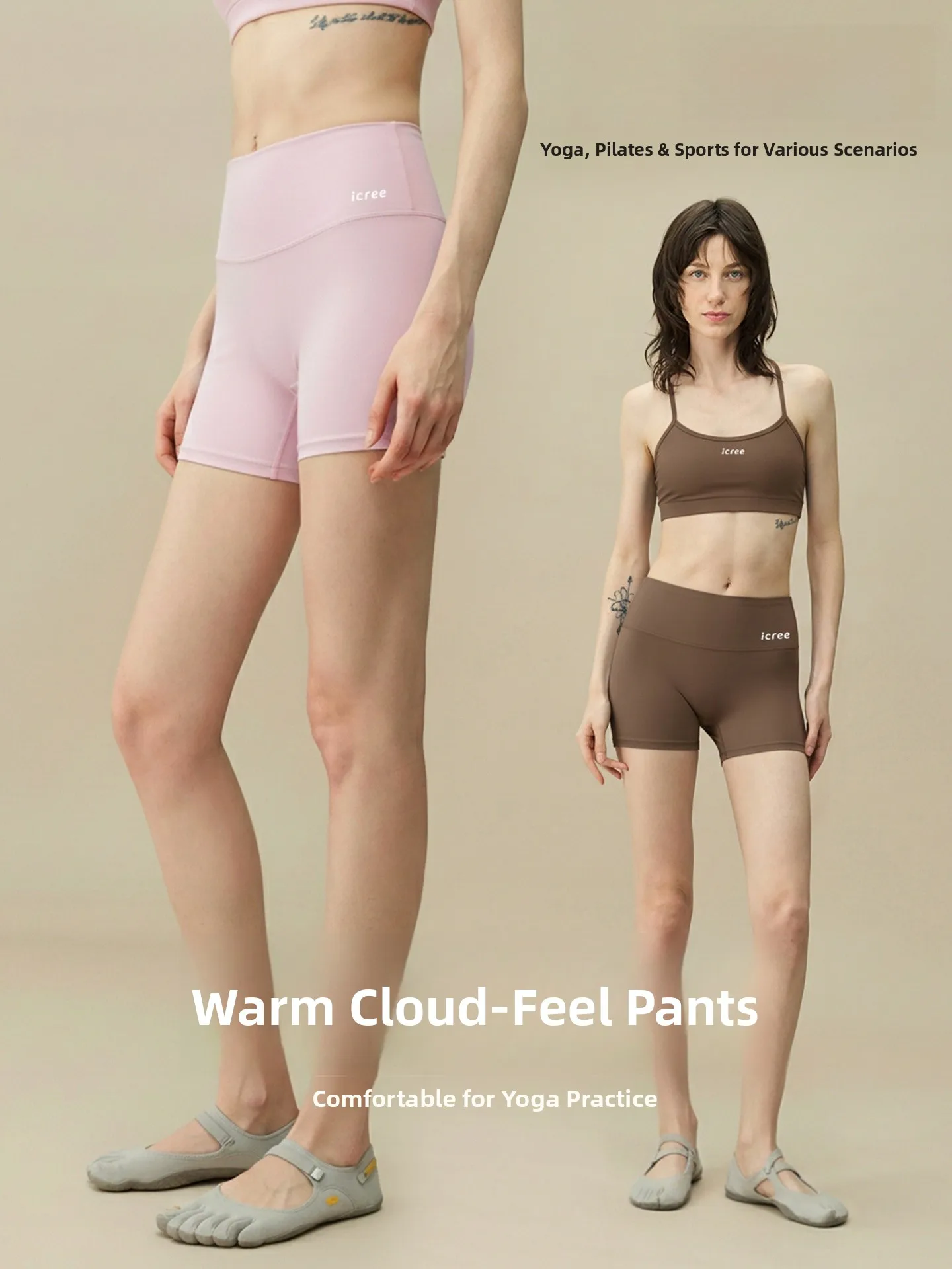 

High Waist Yoga Pants Running orts ICREE Tee-Inch No Embarrassing Lines Fitn Cycling Butt Lifting Pilates orts