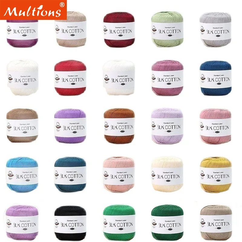 Fil de Coton Tissé à la Main, Colorateur, Crochet, Laine, Crochet, Boule, Chapeau, Vêtements, Bricolage, Beurre, 50g par Rouleau