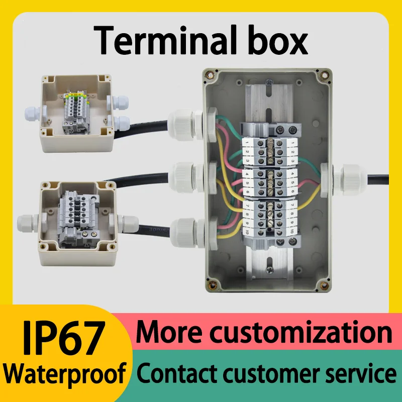 Outdoor Waterproof Junction Box with Terminals High-Power Rainproof ...