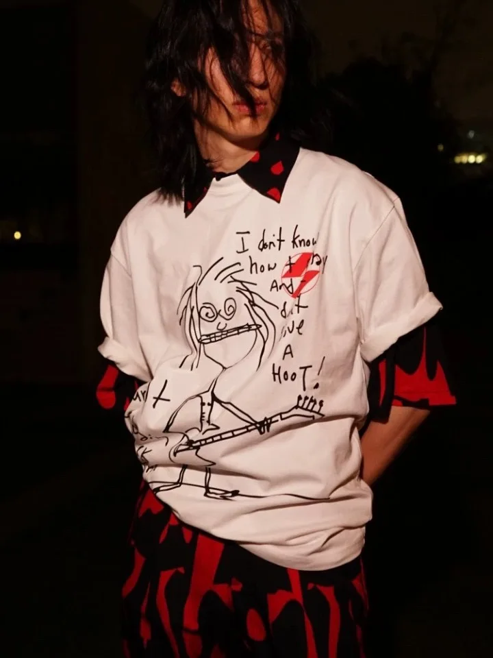 

Футболка The Salvages Punk Ro с коротким рукавом, принтом гитары и логотипом, повседневная, свободного кроя, из чесаного хлопка, для подростков, модная, на каждый день